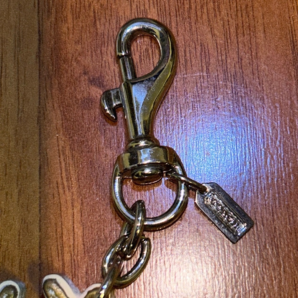 Coach Snowflake ❄️ Leather Keychain Bag Charm - Picture 4 of 14